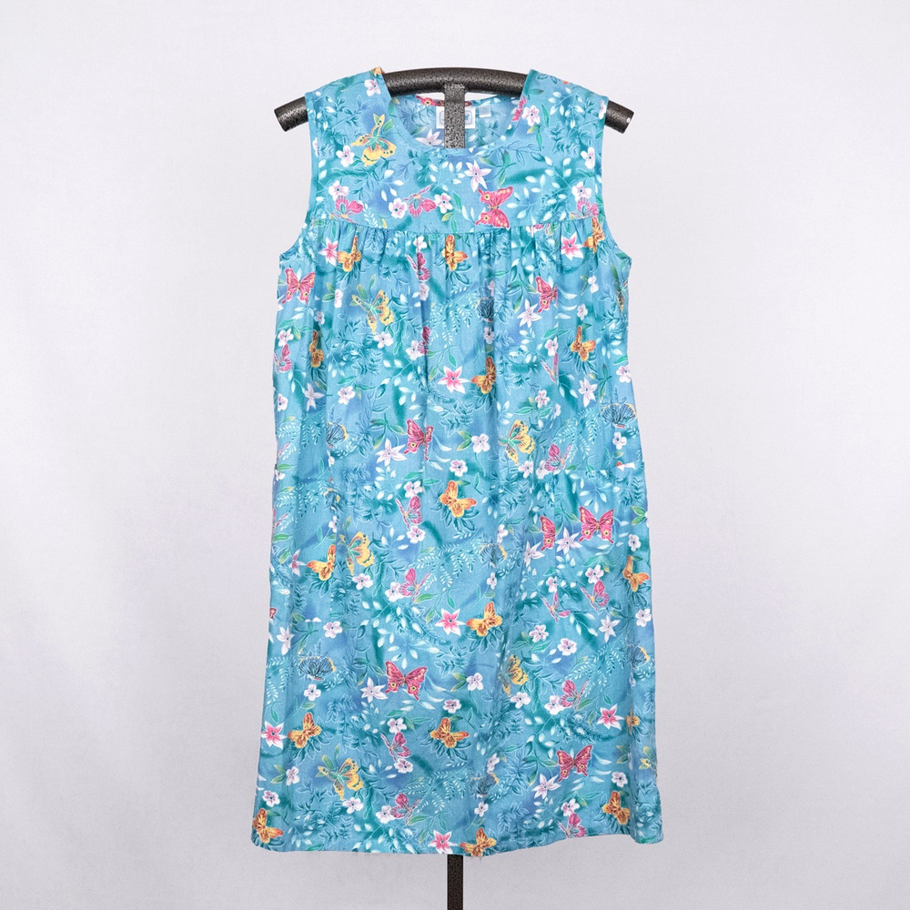 Cottage Fairycore Floral & Butterfly Night Gown House Dress MEDIUM Traditional - Picture 2 of 7